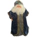 Large 21 Tall Santa Tree Topper Blue Velvet Cloak Robe With Blue Gemstones