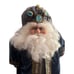 Large 21 Tall Santa Tree Topper Blue Velvet Cloak Robe With Blue Gemstones