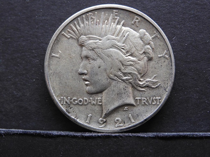 1921 PEACE SILVER DOLLAR XF ORIGINAL & UNCLEANED KEY DATE