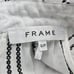 FRAME White Ramie Black Embroidered Ruffle Mock Neck Halter Top | SZ S/P