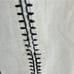 FRAME White Ramie Black Embroidered Ruffle Mock Neck Halter Top | SZ S/P