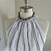 FRAME White Ramie Black Embroidered Ruffle Mock Neck Halter Top | SZ S/P