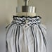 FRAME White Ramie Black Embroidered Ruffle Mock Neck Halter Top | SZ S/P