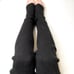 Sweater Knee Socks Black Knit Leg Warmers Warm Thigh Highs Warm Winter Layered
