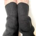 Sweater Knee Socks Black Knit Leg Warmers Warm Thigh Highs Warm Winter Layered