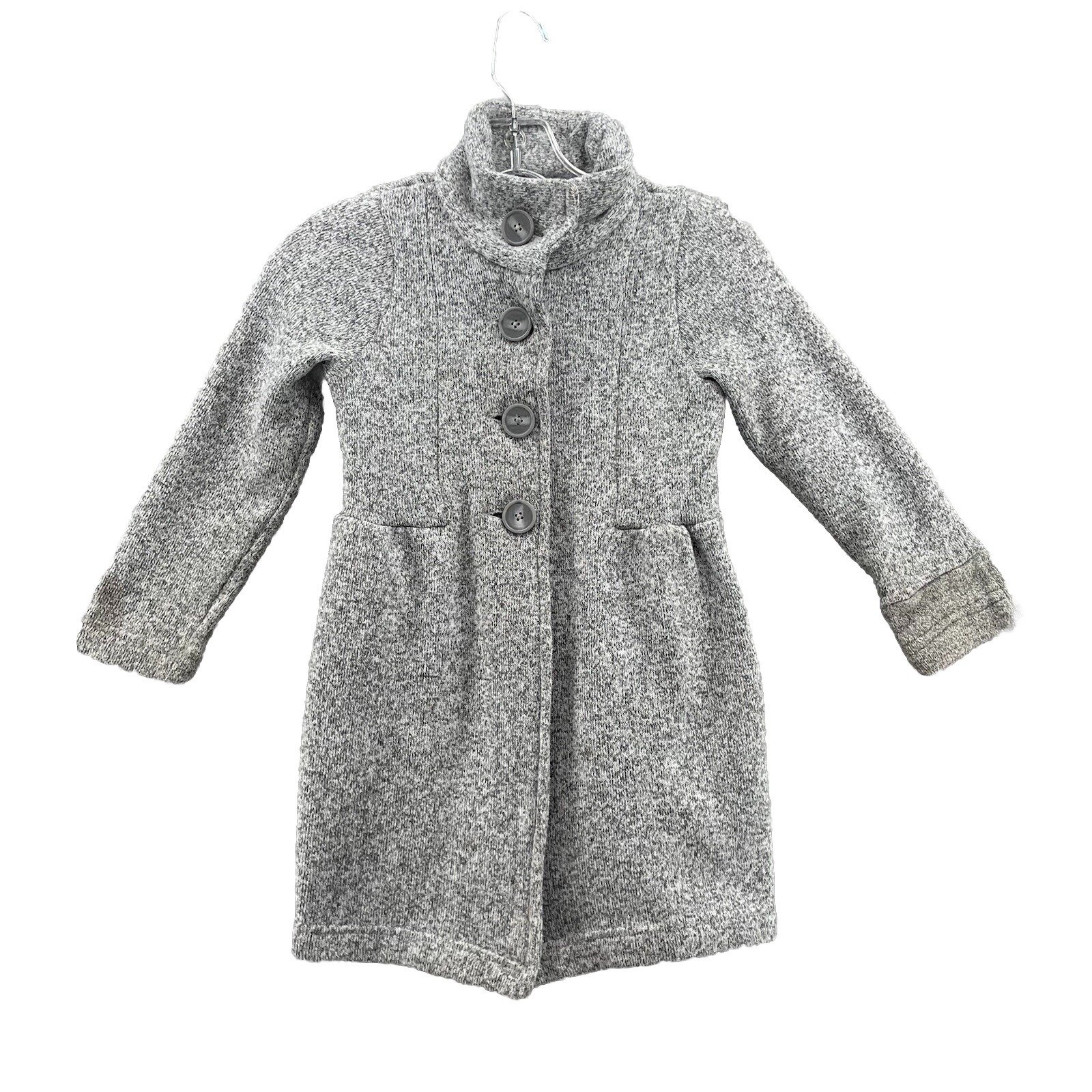 Patagonia Pea Coat Girl's Youth Kid's XS 5-6 Gray Better Sweater Fleece Jacket