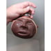 Vintage Inca Mayan Peru Folk Art Face Hand Made Pottery Jar Vase