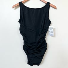 NEW Instantfigure High Neck One Piece Swimsuit 13591P Women’s SIZE 8 Black