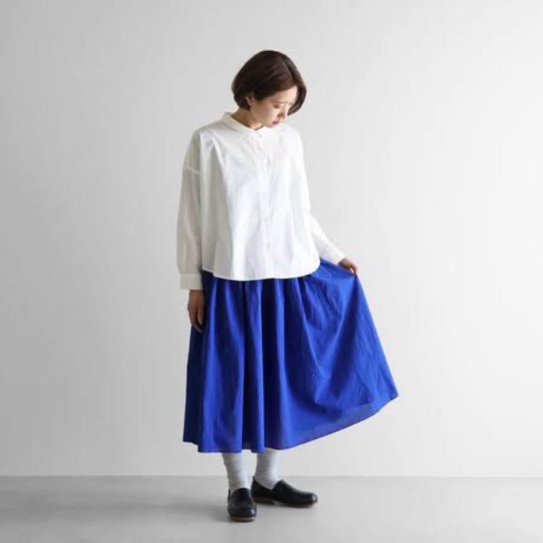huis Enshu Textile Loose and Fluffy Cotton U401 Skirt Cobalt Blue
