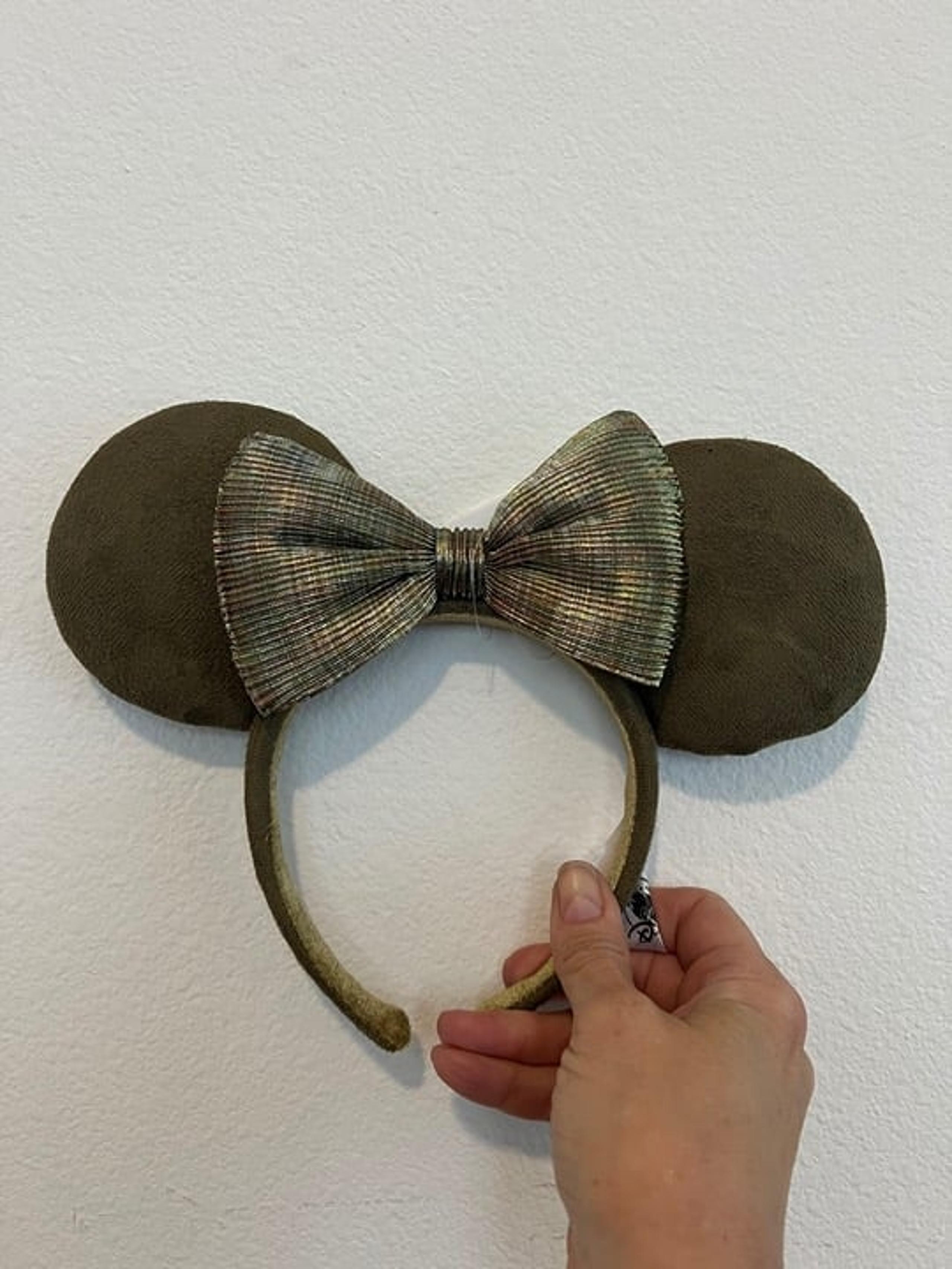 Disney 2021 Olive Green Suede Mickey Minnie Ears BNWT
