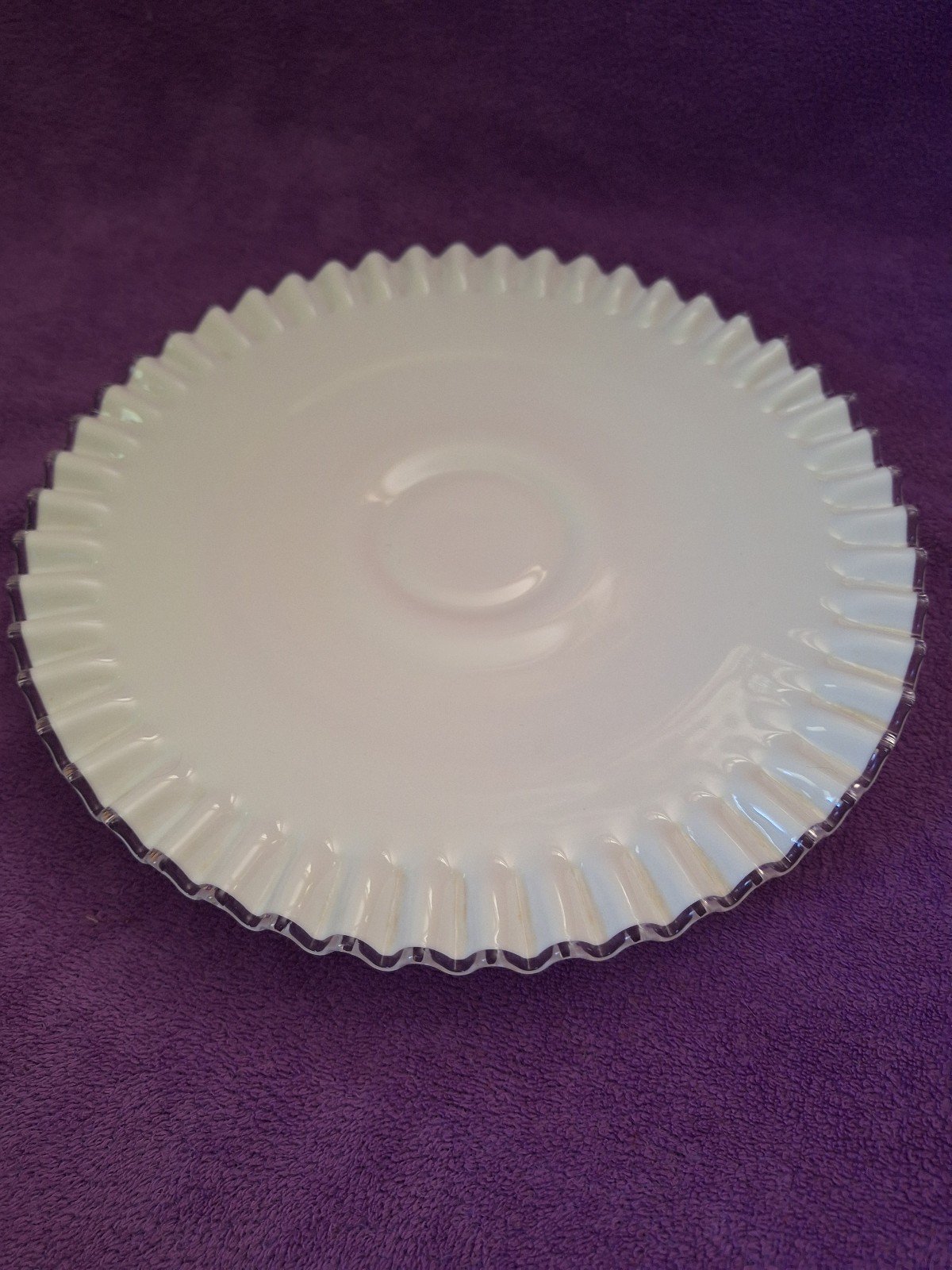 Vintage Fenton Milkglass Silvercrest Cake Plate