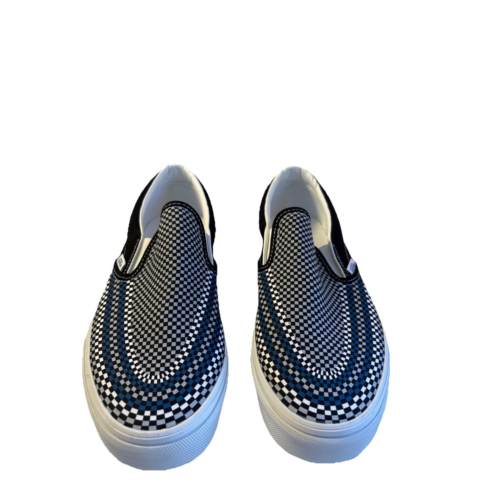 VANS Classic Checkerboard Slip-On Blue Black Men's Size