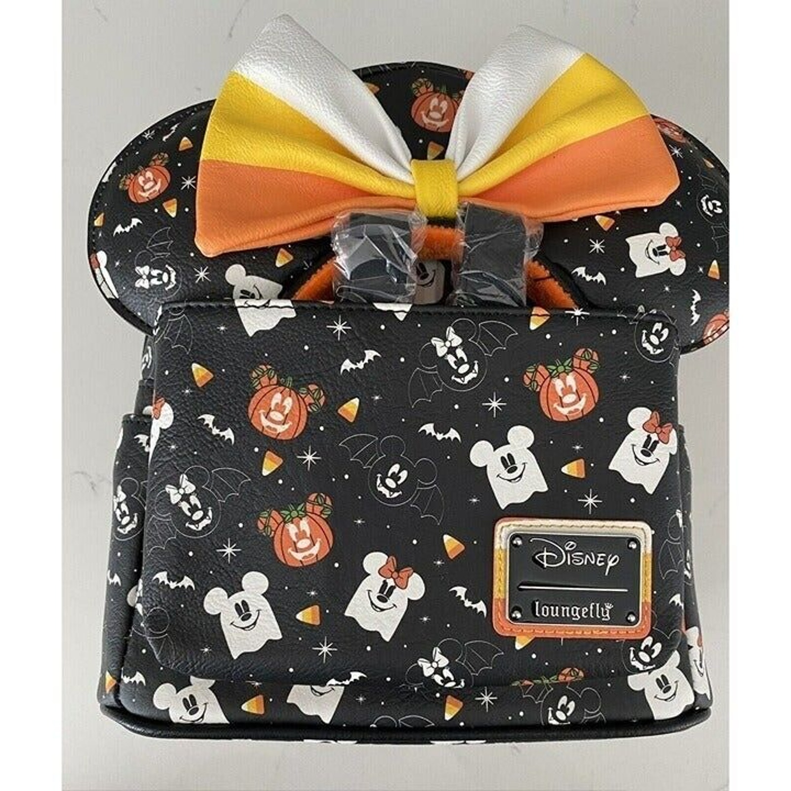 Loungefly Disney Spooky Mice Mini Backpack And Headband NWT, Mickey and Minnie