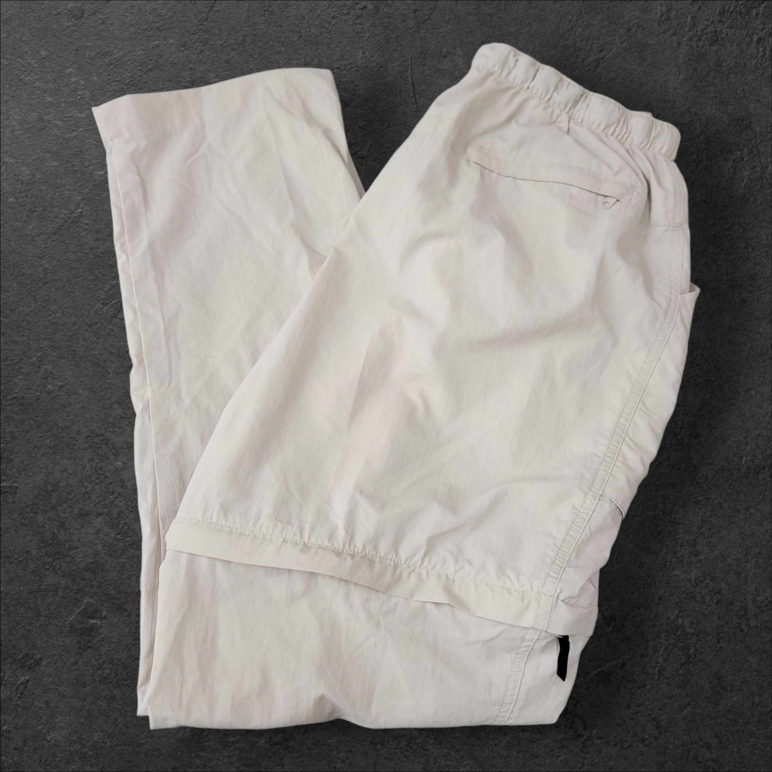 Lands End Convertible Zip Off Pants Shorts Womens Large 14 To 16 Light Beige