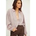 Free People Cozy Dreams Pullover Women's Blouse Top Light Purple Lavender Small