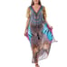 NEW RANEE'S KIMONO KAFTAN crystal embellished animal print cover-up dress resort