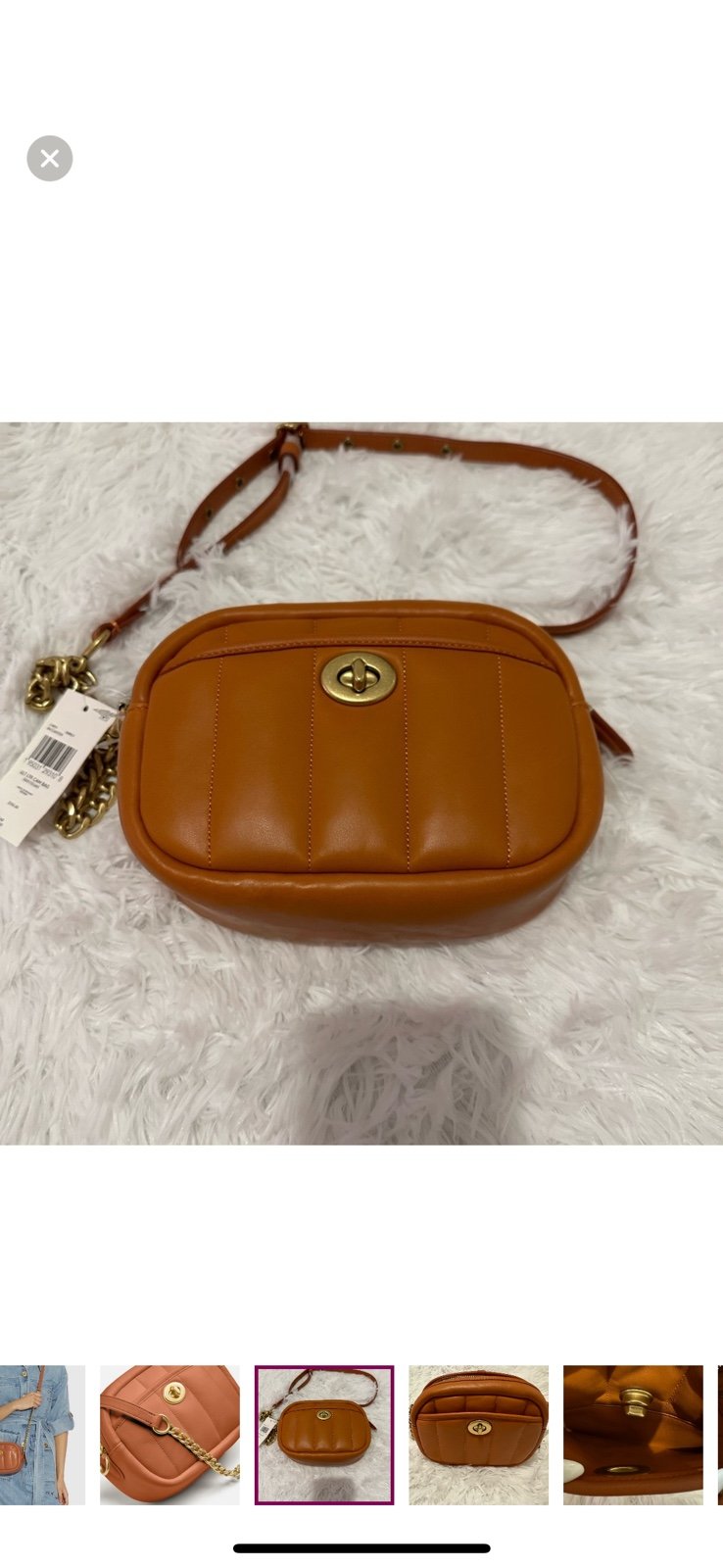 New Coach Quilted Napa Leather Camera Bag - Brown