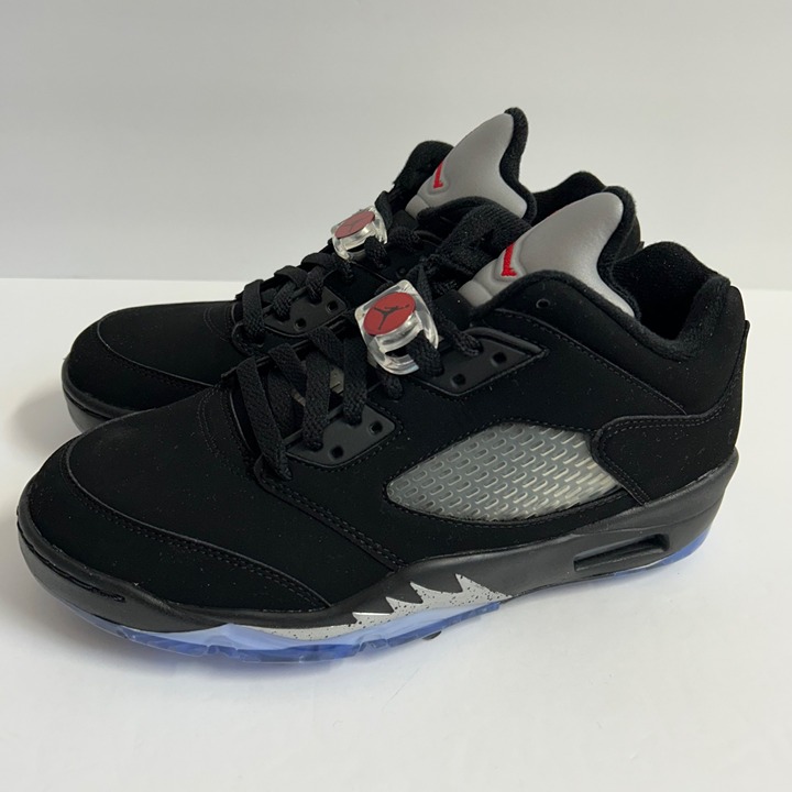 Nike Air Jordan 5 Retro Low Golf Shoes CU4523-003 Size 7.5 Black Metallic