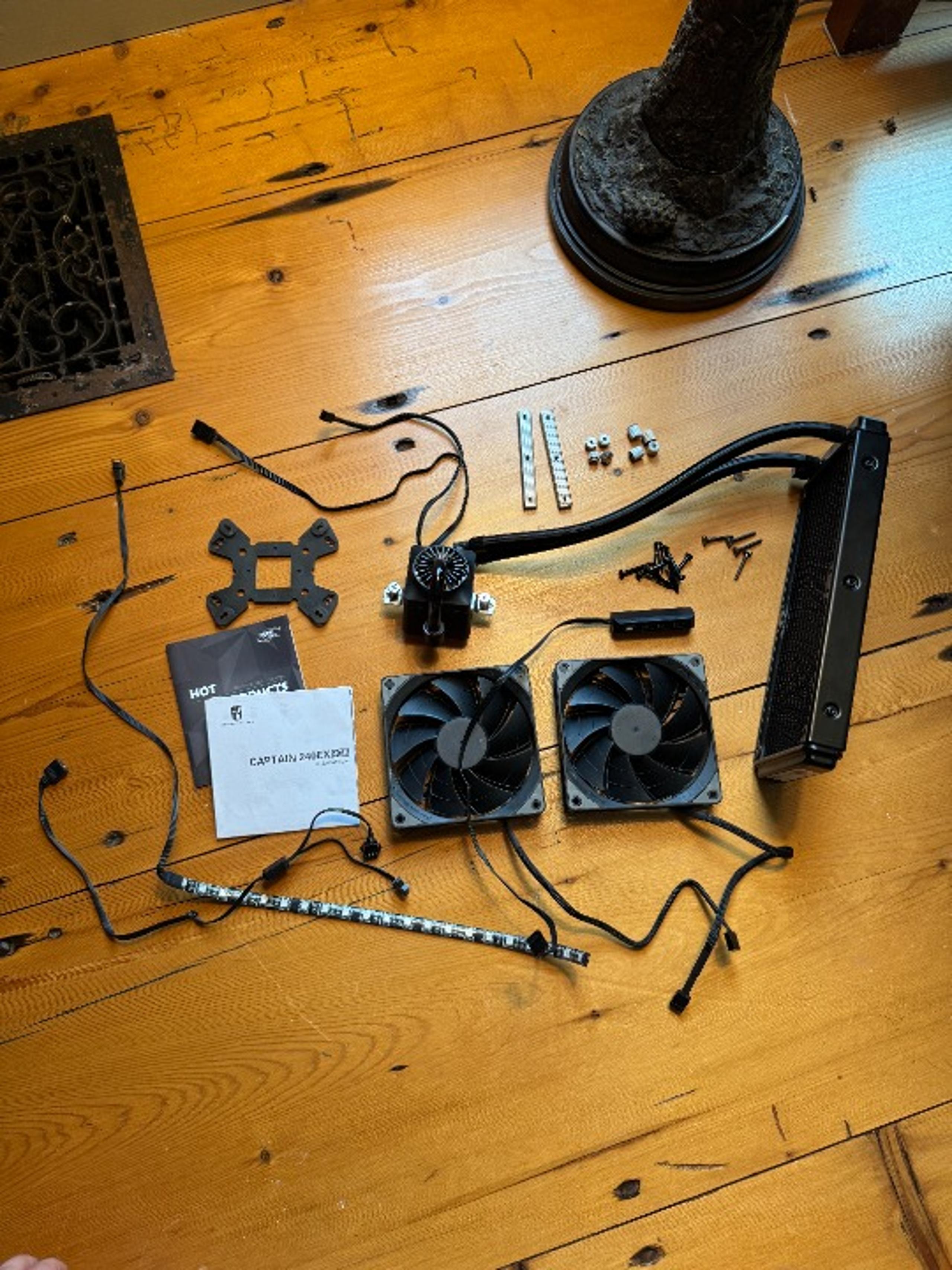 GamerStorm DeepCool Captain 240EX RGB AIO Liquid CPU Cooler Intel PC Black 2 Fan