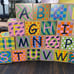 Vintage wooden Alphabet Baby blocks