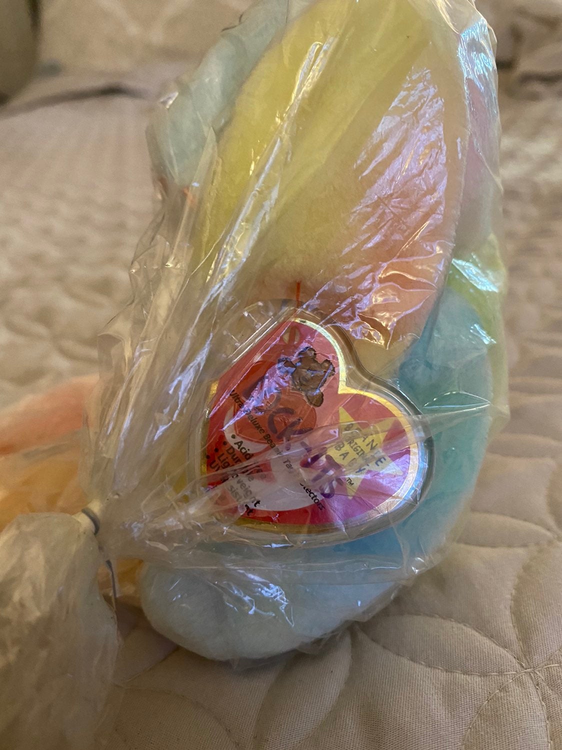 Hippie the rabbit beanie baby tye dye