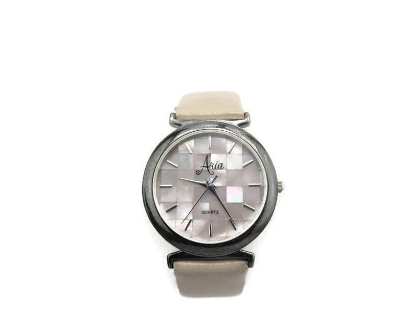 Aria Women's Watch / Sterling Silver Case/ Mother of Pearl Mosaic Dial