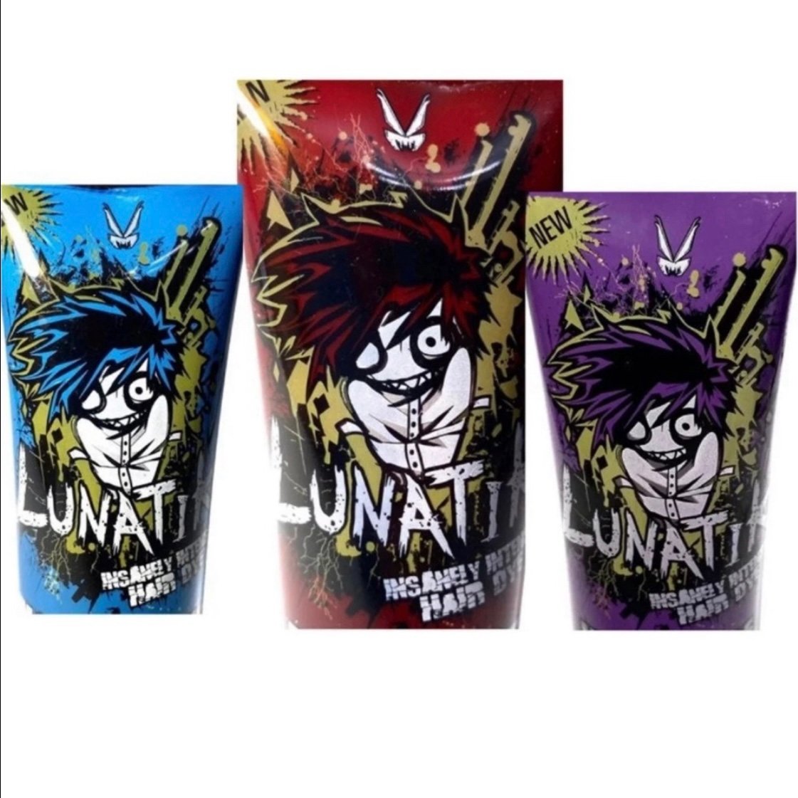 12x Lunatik Hair Dye 4oz Blue Purple Red