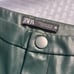 ZARA forest green leather pants small