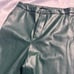 ZARA forest green leather pants small