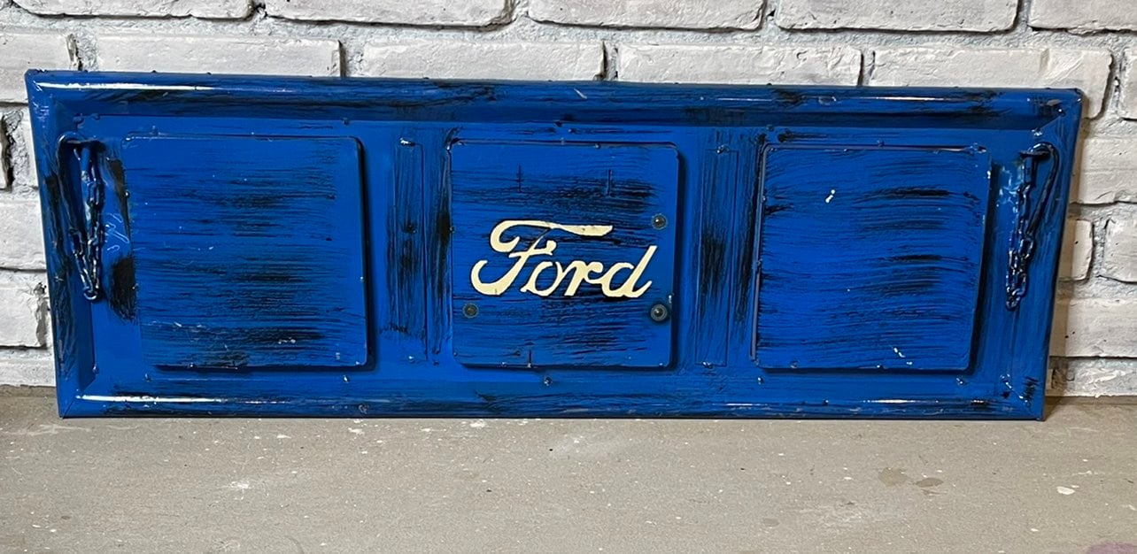 Ford Tailgate Sign Rustic Man Cave Decor