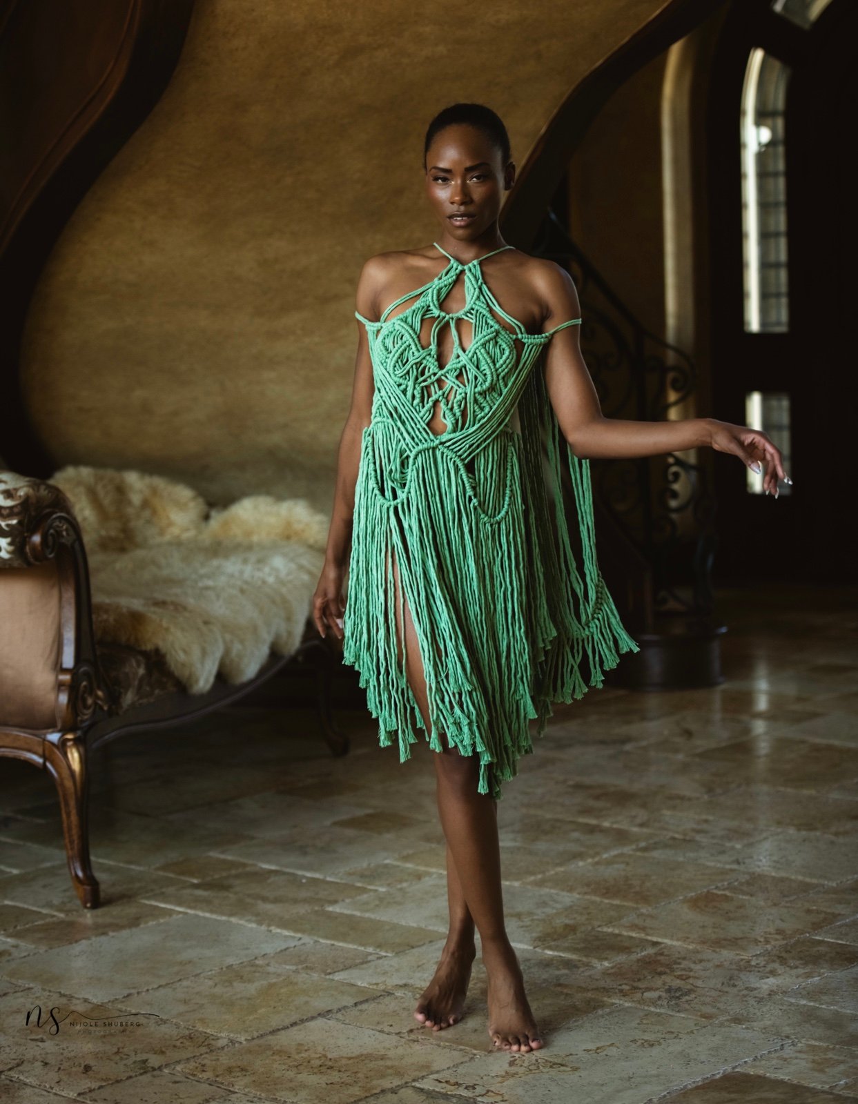 Handmade Macramé Rope Dress Festival