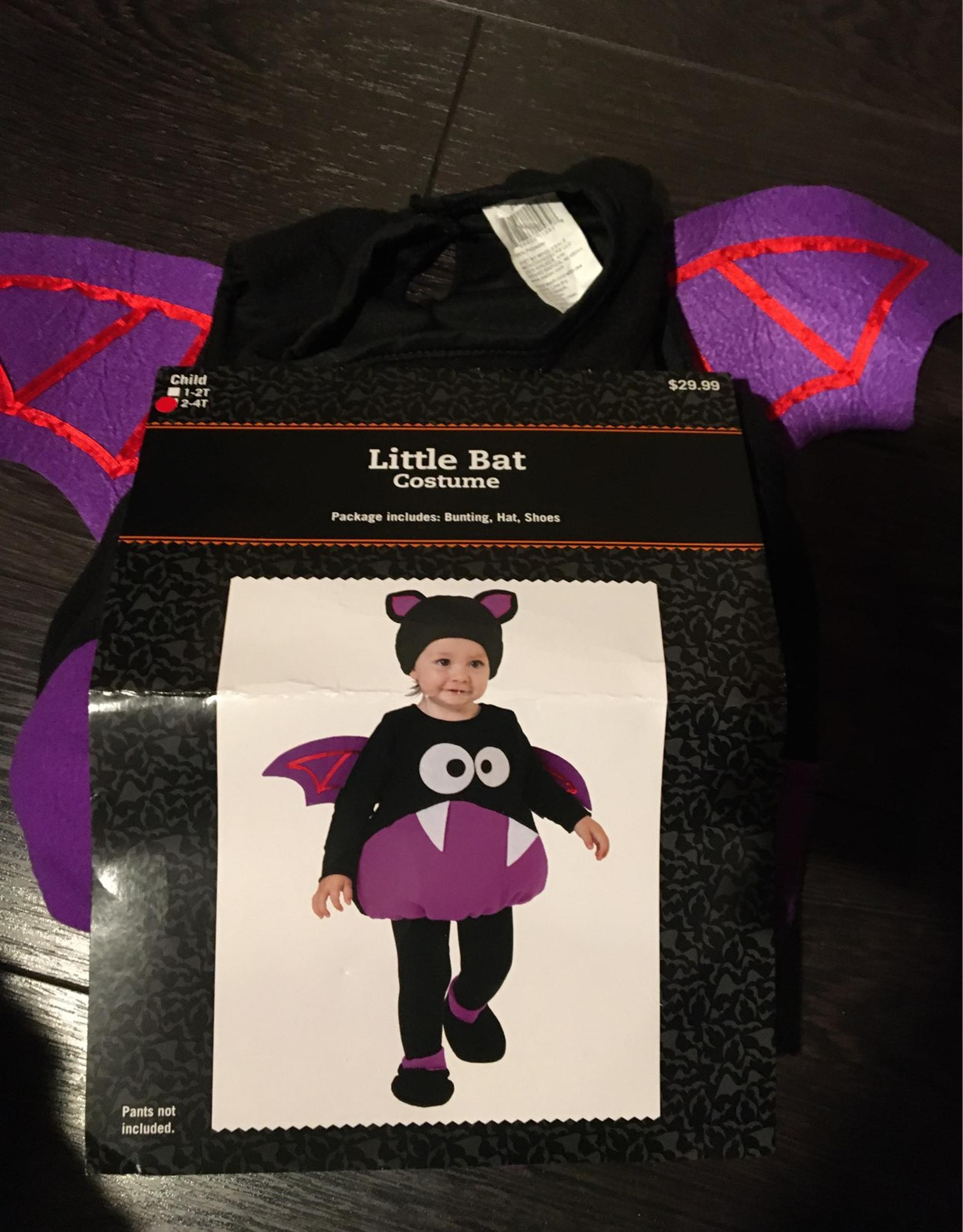 Halloween Bat costume size 2-4t