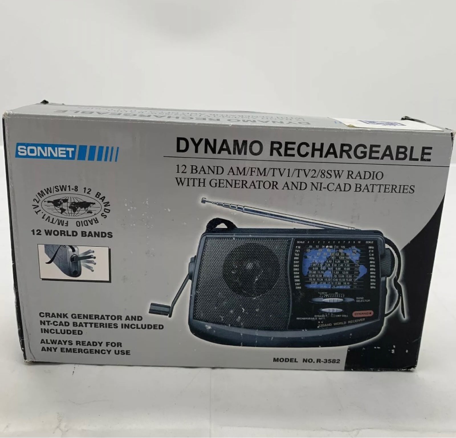 Sonnet Portable Radio R-3582 12 Band World Receiver FM/AM Short Wave W/ Box