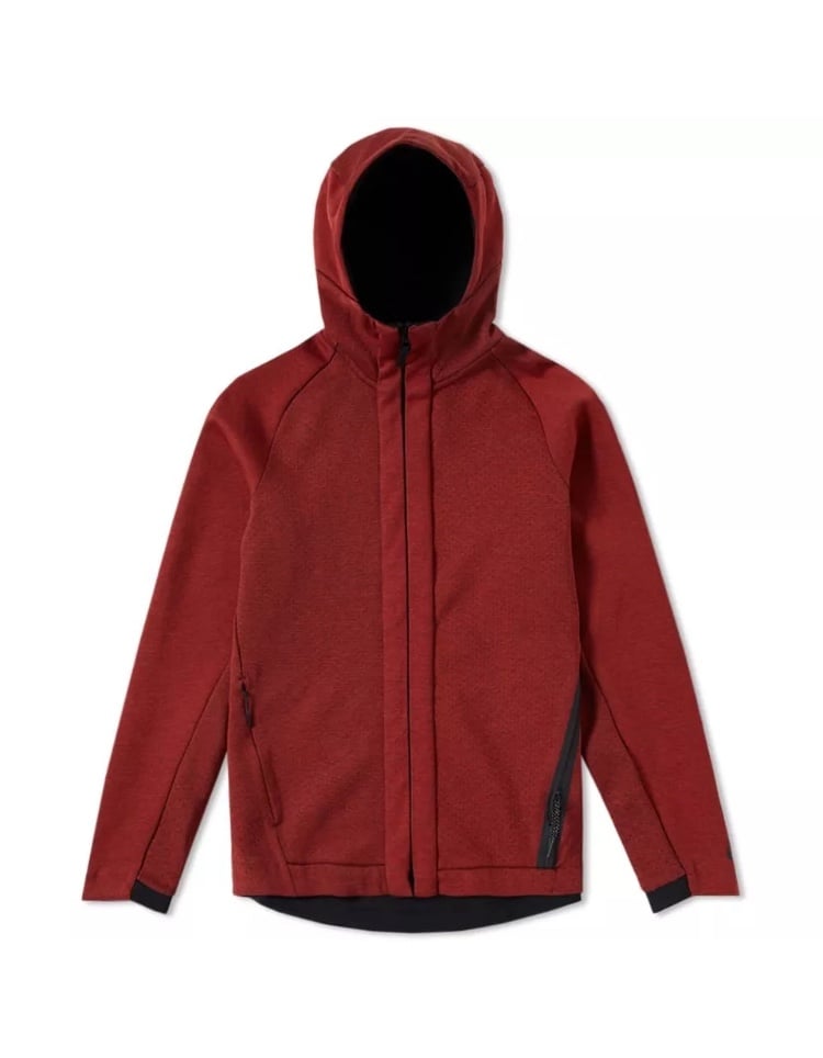 Nike Tech Fleece Full-Zip Hoodie 832112 674 Dark Cayenne Men's Size Small
