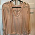 NEW SILK RAMY BROOK BLUSH BLOUSE WITH SL