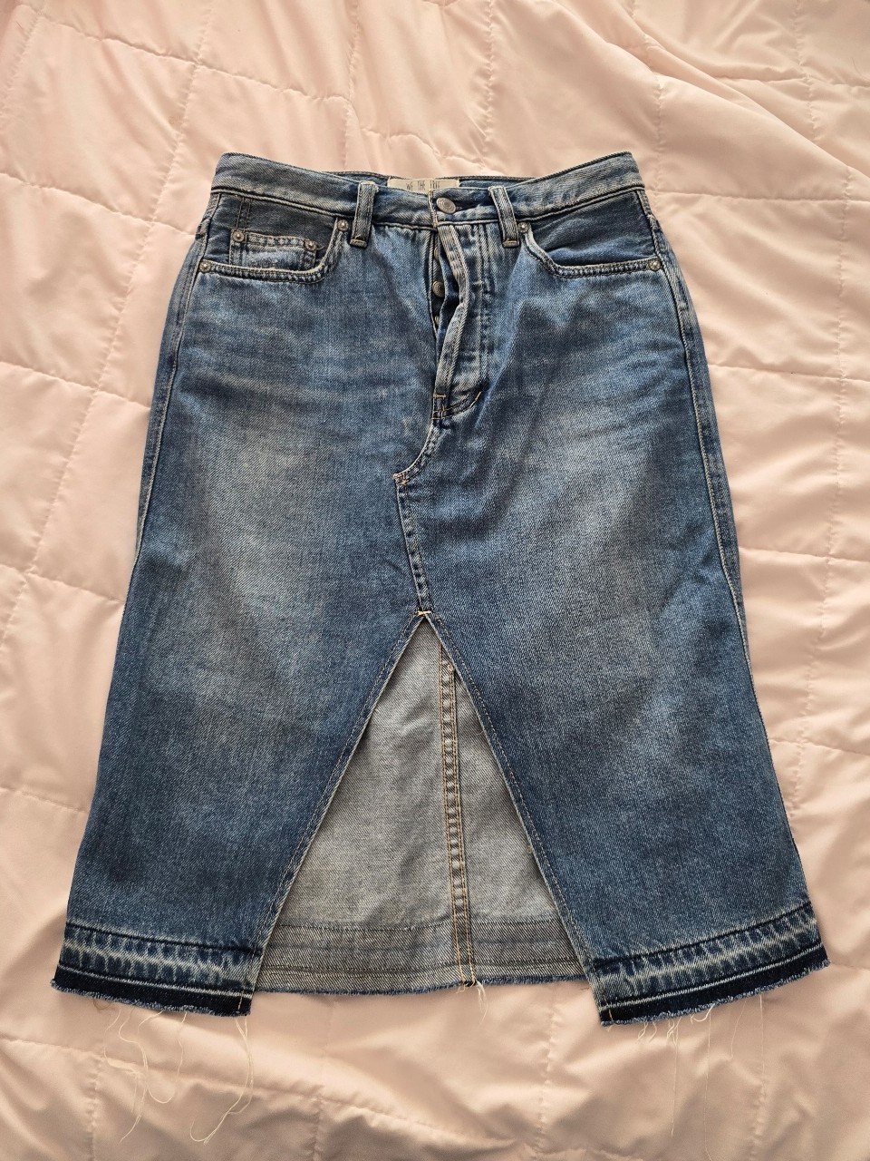 EUC Free people jean Skirt
