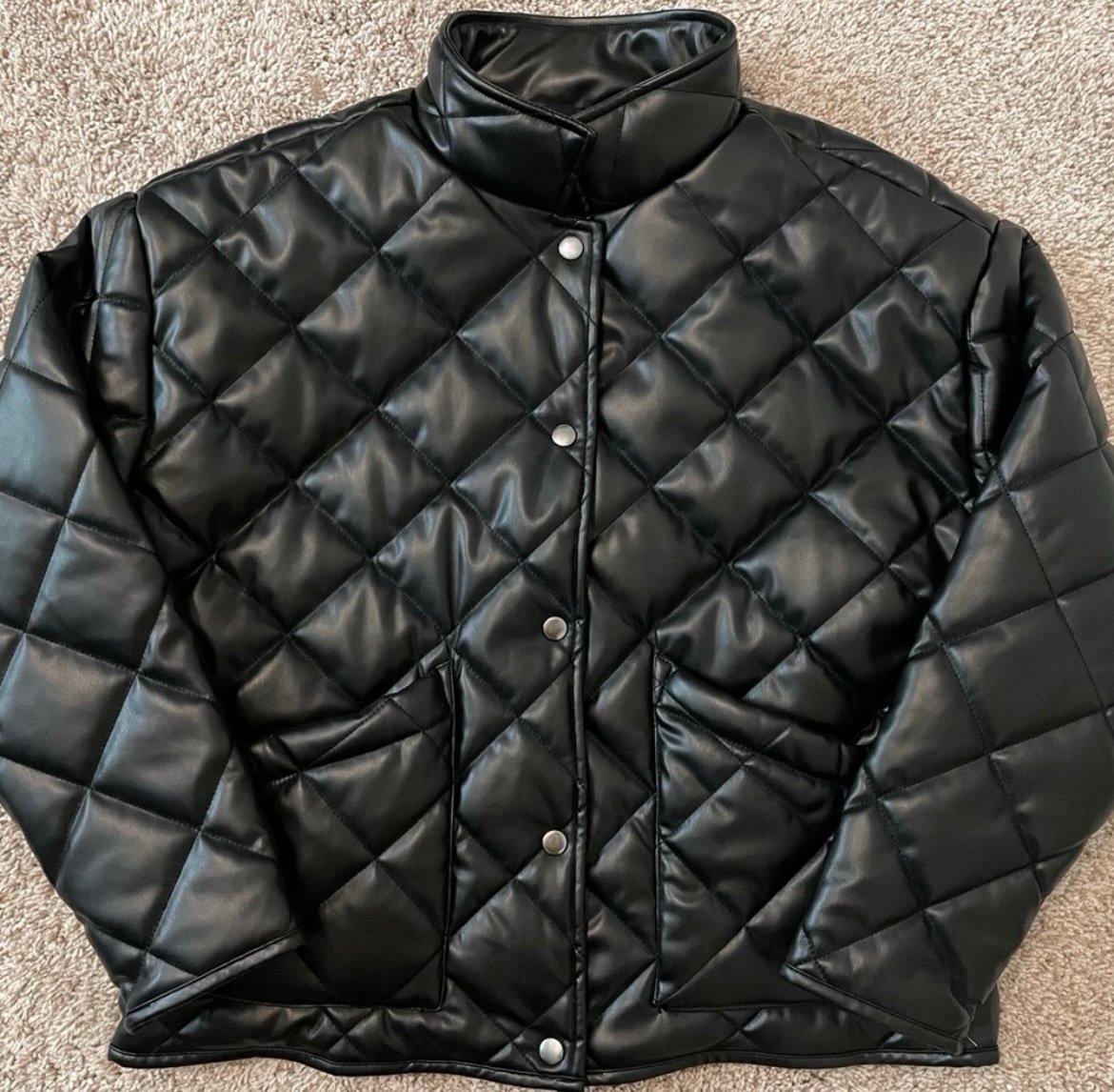 Z Supply Black Puffer Jacket Size Medium