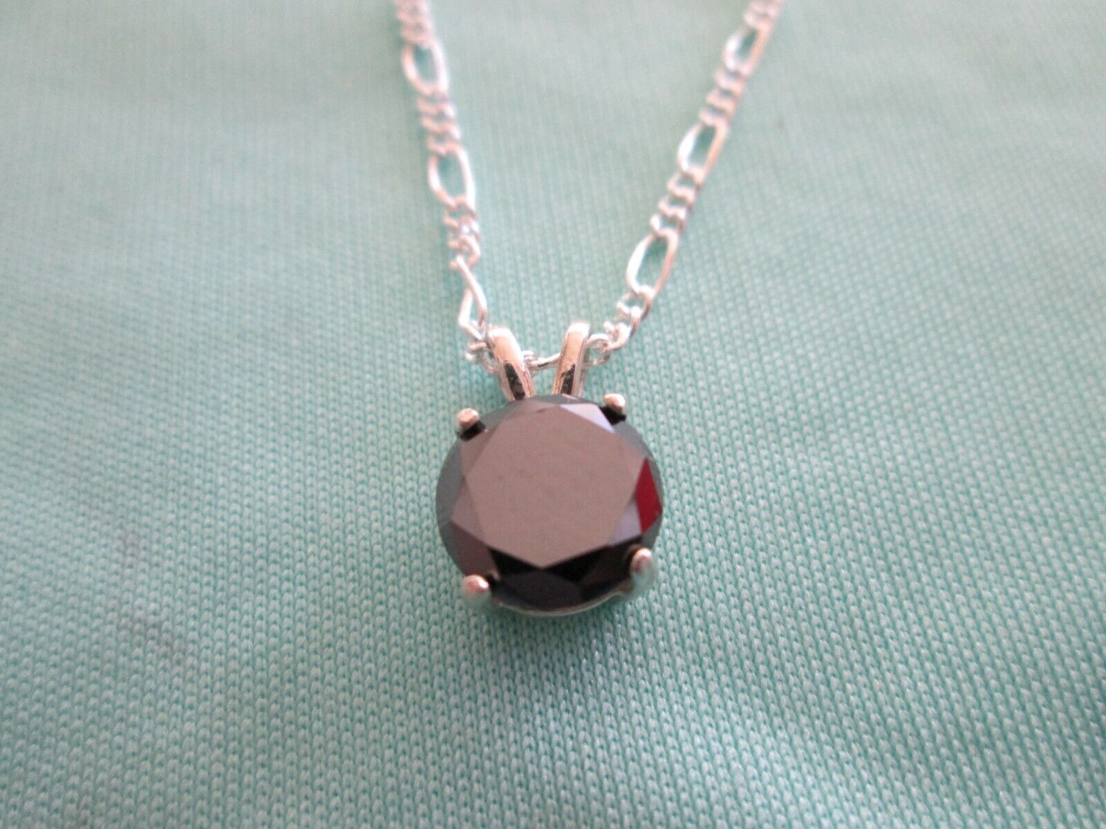 2.42ct 100% REAL NATURAL BLACK DIAMOND NECKLACE,CERTI FICATE,FREE DIAMOND TESTER