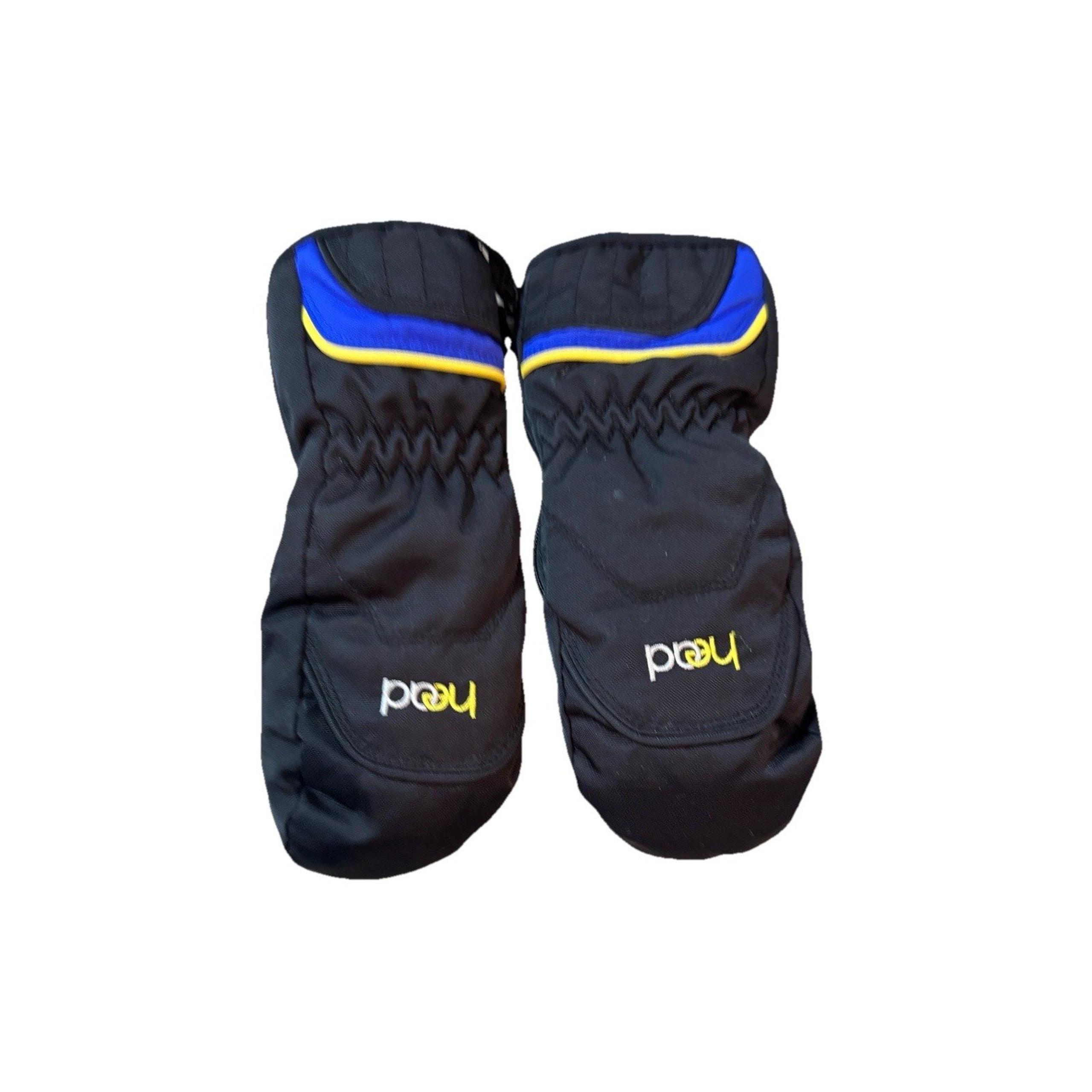 Head KIDS YOUTH Winter Ski Gloves Black Zippered Sides Very Soft Lining XS