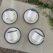 Lenox Valley Forge Decor Collection 4 pc demitasse cup & 4 pc saucer set Vintage