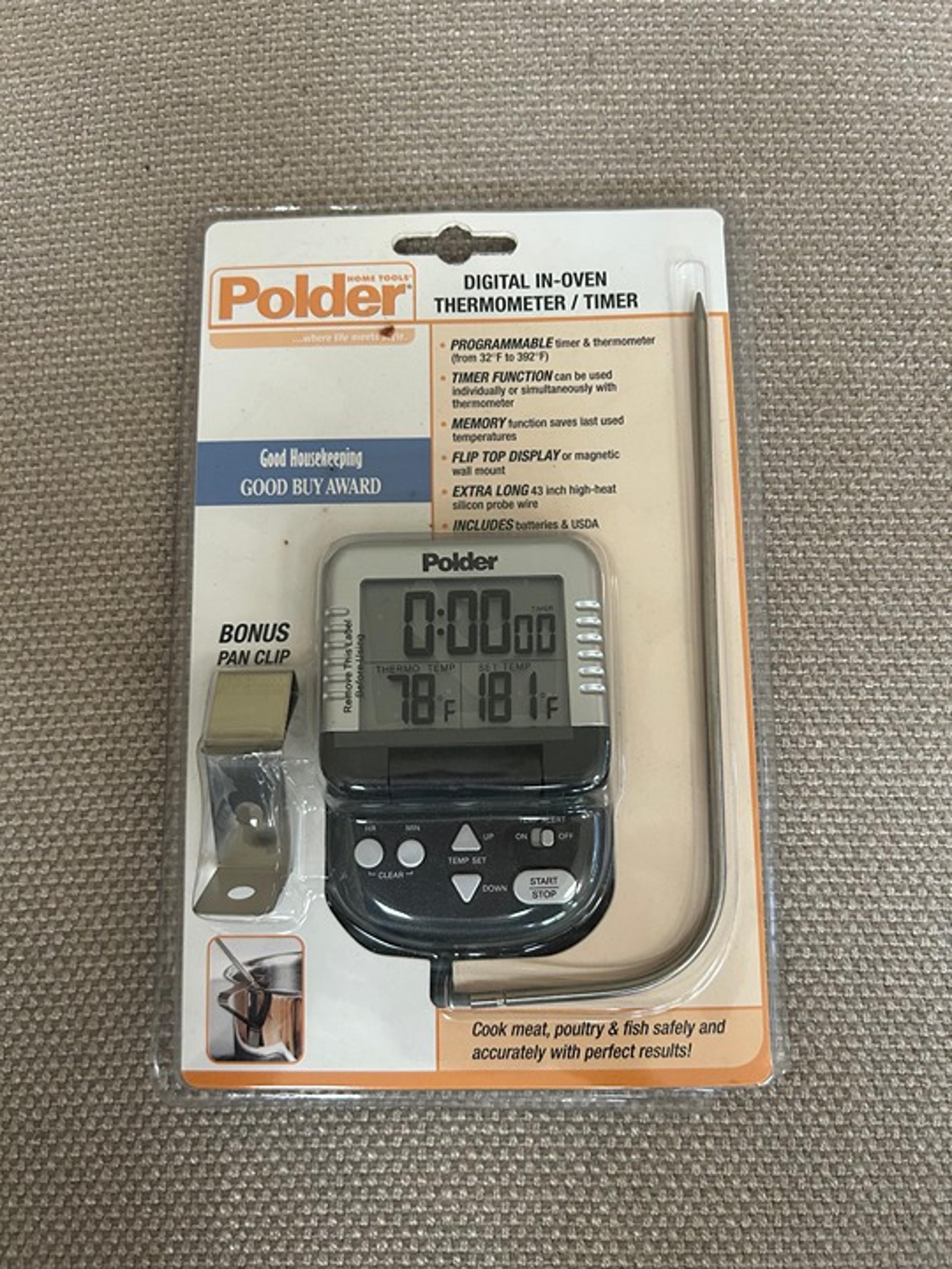 Polder Digital In-Oven Thermometer / Timer THM-362-86