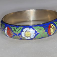 Enamel High Flower Bangle