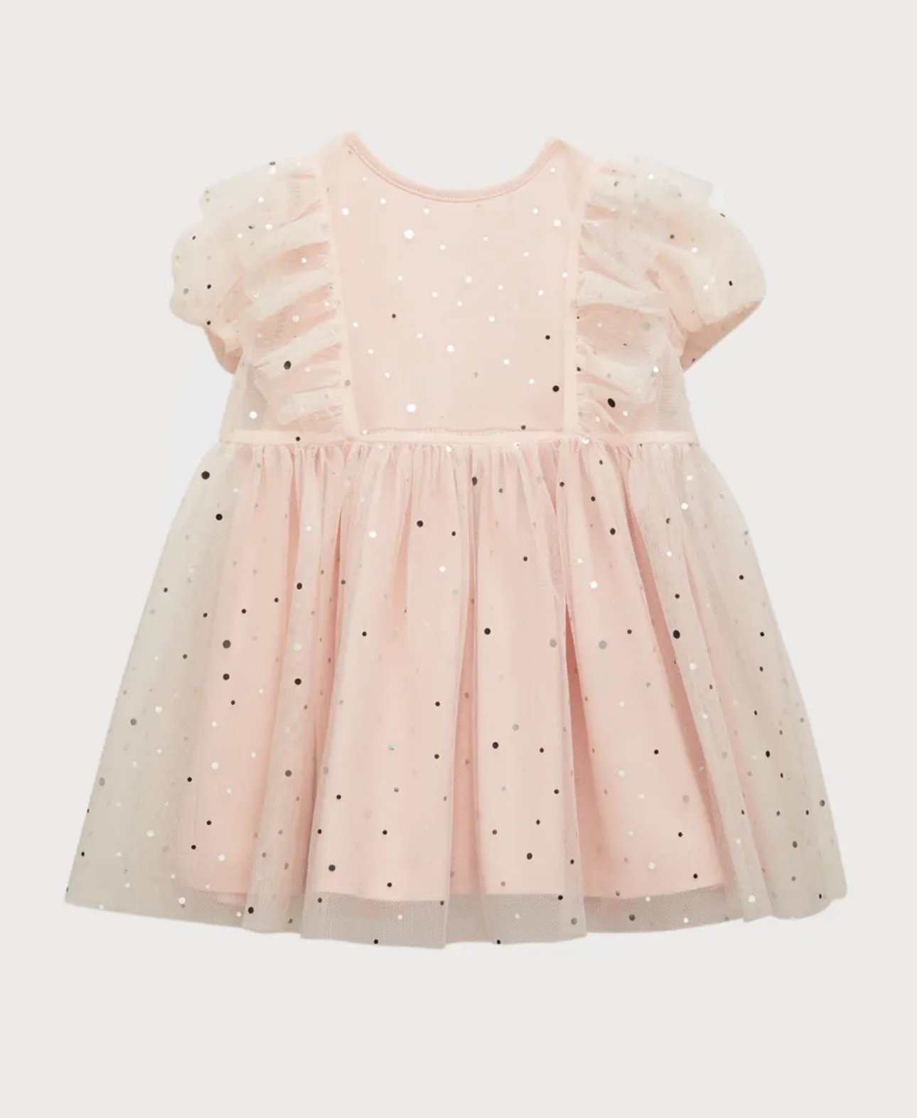 Stella McCartney Kids Girl's Metallic Polka Dot-Print Tulle Dress