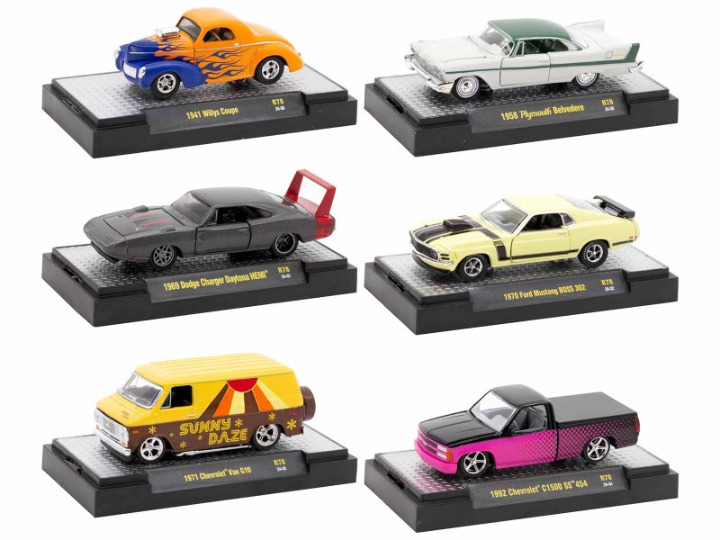 Auto Meets Set of 6 Cars IN DISPLAY CASES Release 78 Limited Edition 1/64