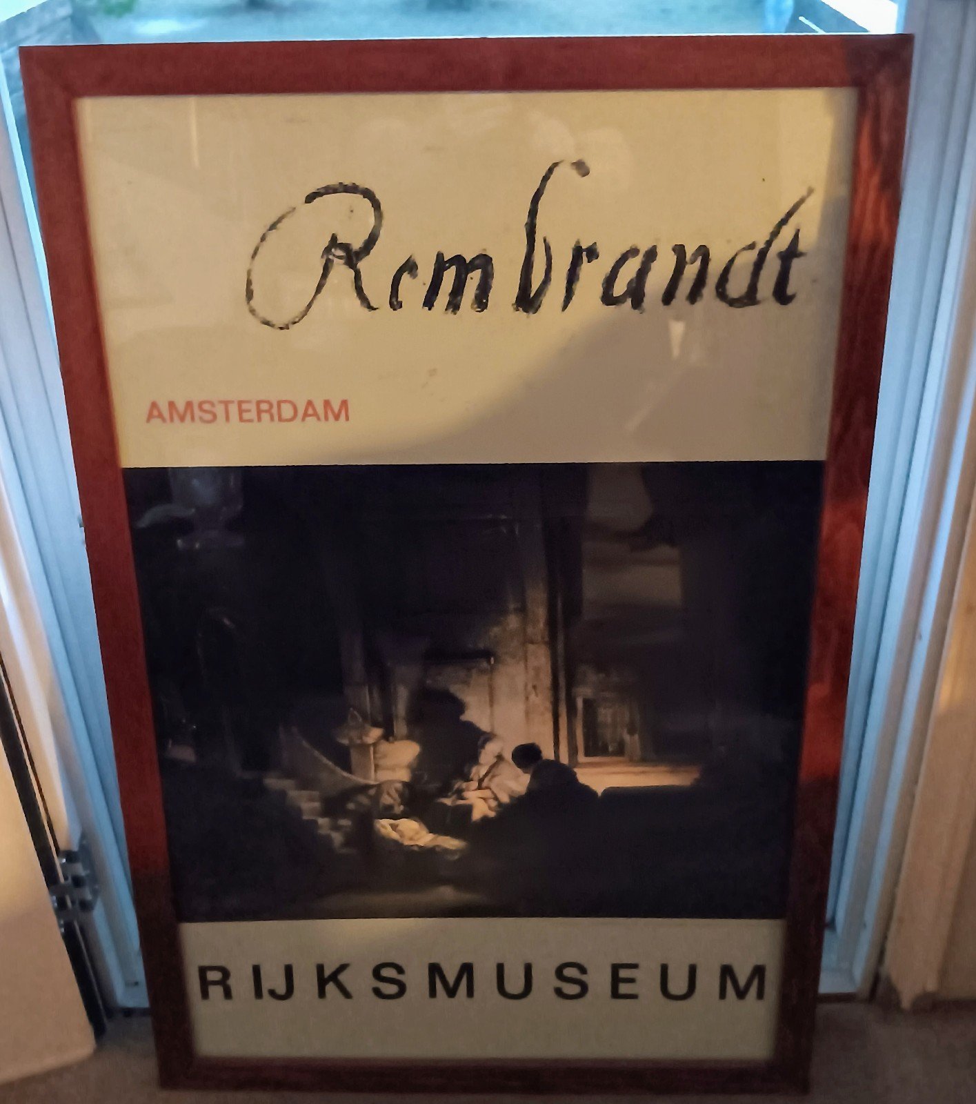 A large poster Rembrandt.