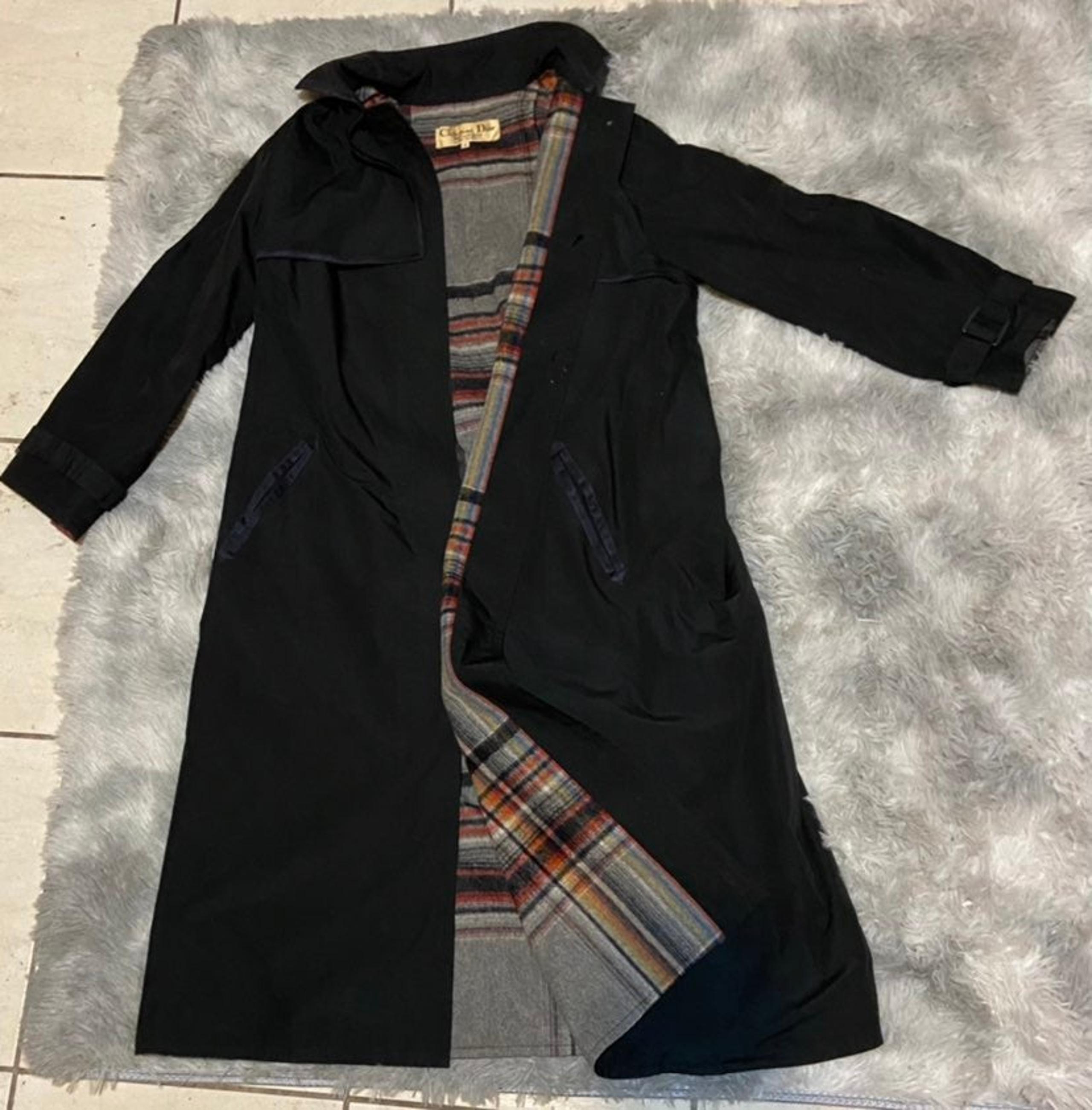 Christian Dior black trench coat