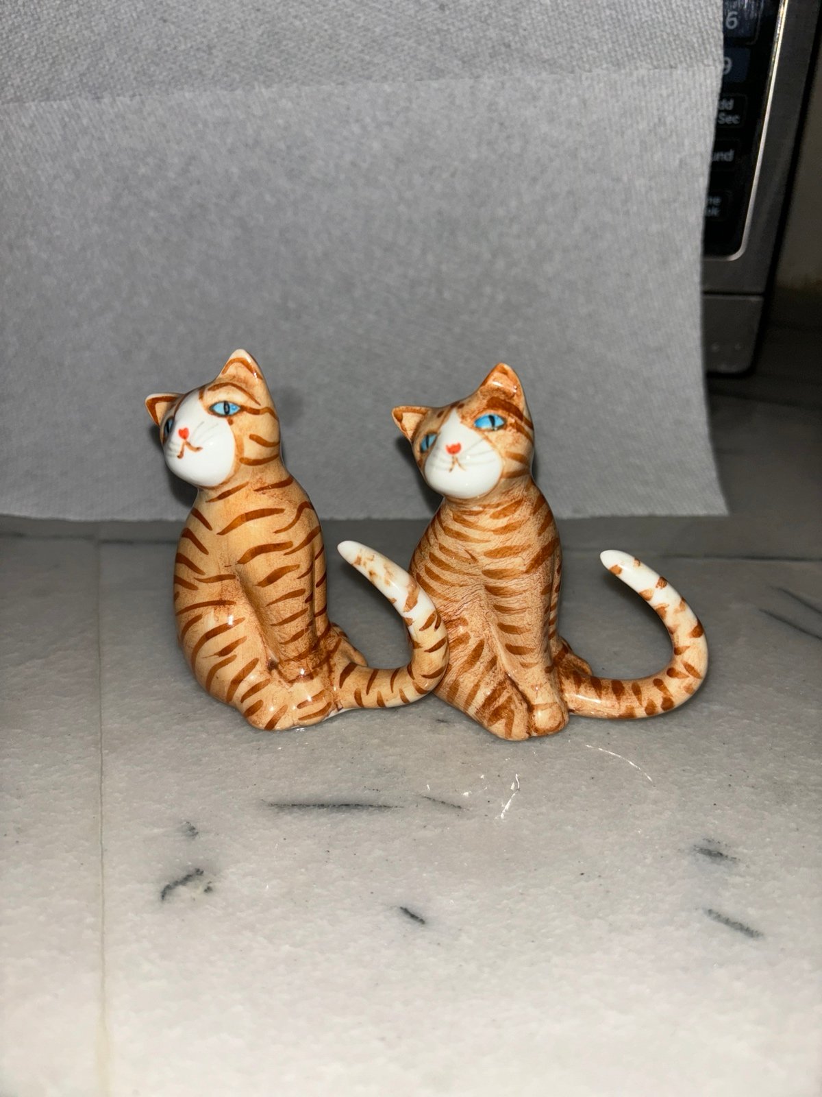 Vtg Orange Tabby Cat Figurine Fine Bone China Cats Figurines Made In Philippines