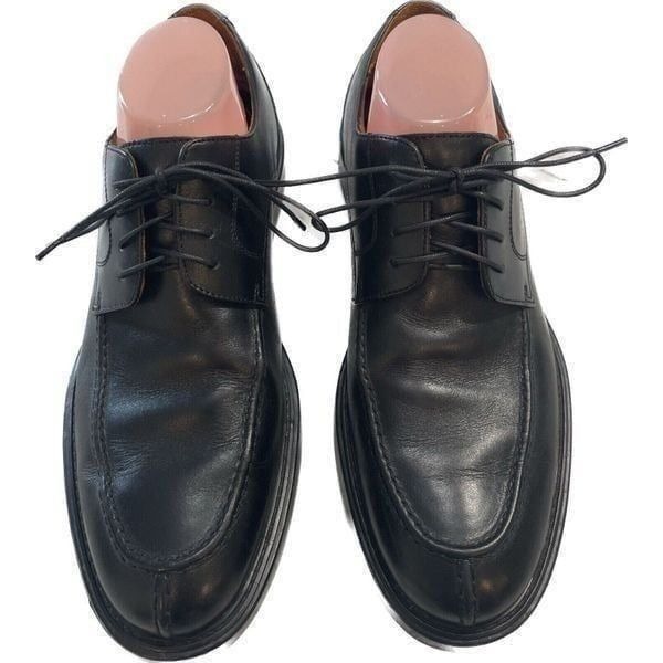 Johnston & Murphy 020-5661 Black Leather Apron Toe Dress Oxfords Mens Size 9.5