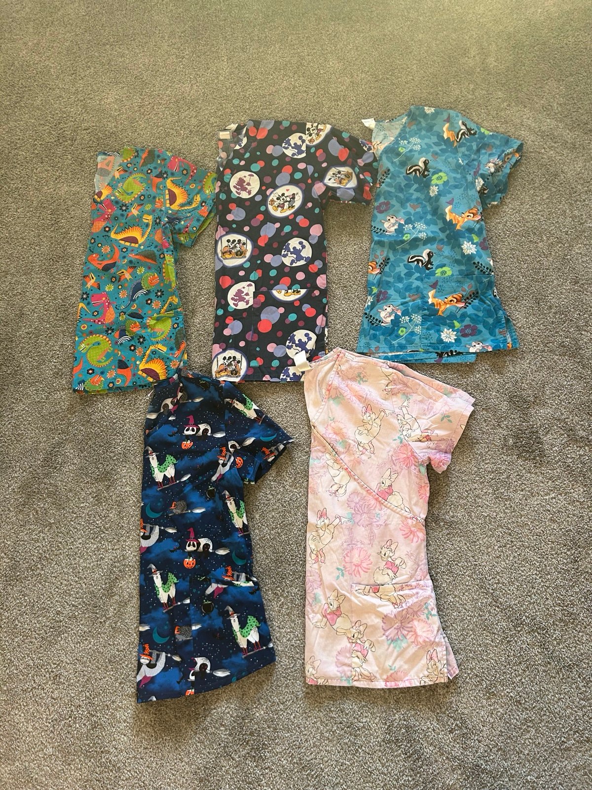 Pediatric scrub tops