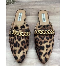 Steve Madden Leopard Mules 8